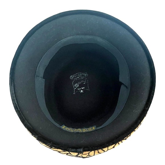 Vtg KOKIN New York Women 100% Wool Felt Rolled Brim Bollman Excello Black Hat - Picture 9 of 12